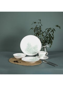 DANUBE HOME Botanica 20-Piece Fine Bone China Dinner Set – Elegant Tableware Set for 4, Durable & Stylish, Microwave & Dishwasher Safe, Perfect for Special Occasions, Formal Dining & Everyday Use 