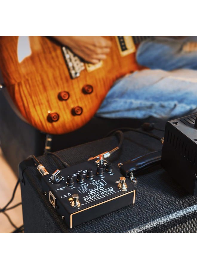 JOYO Cabinet Simulator Pedal Dual Channel with Clean and Distortion for Electric Guitar Effect (Preamp House R-15) - Image 5