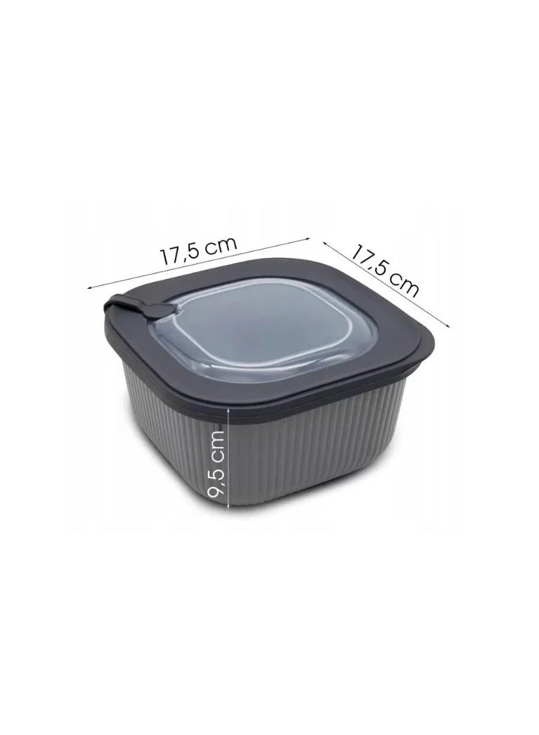 دونيا حاوية تخزين دنيا مايكرولاين - آمنة للاستخدام في الميكروويف - 1800 مل - صناعة تركية - لون بيج - Image 3