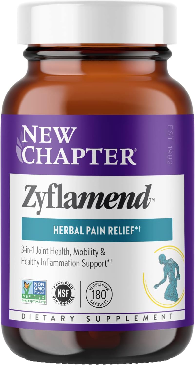 New Chapter Zyflamend™ Joint Supplement & Herbal Pain Relief – 10-in-1 Superfood Blend with Turmeric, Ginger & Green Tea - for Healthy Inflammation Response, Mobility & Flexibility, 180 Capsules - Image 1