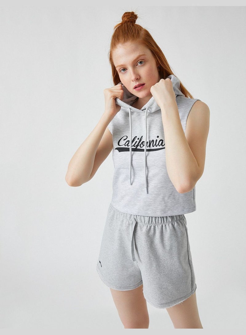 KOTON Hoodie Printed Tank Top - Image 1