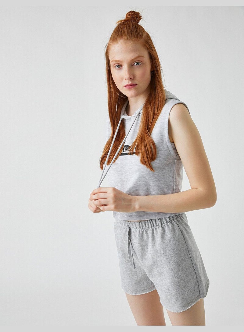 KOTON Hoodie Printed Tank Top - Image 2