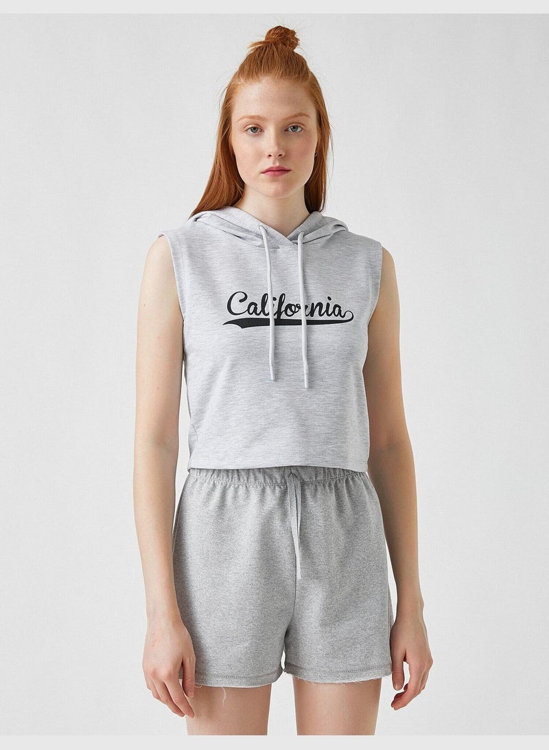 KOTON Hoodie Printed Tank Top - Image 3