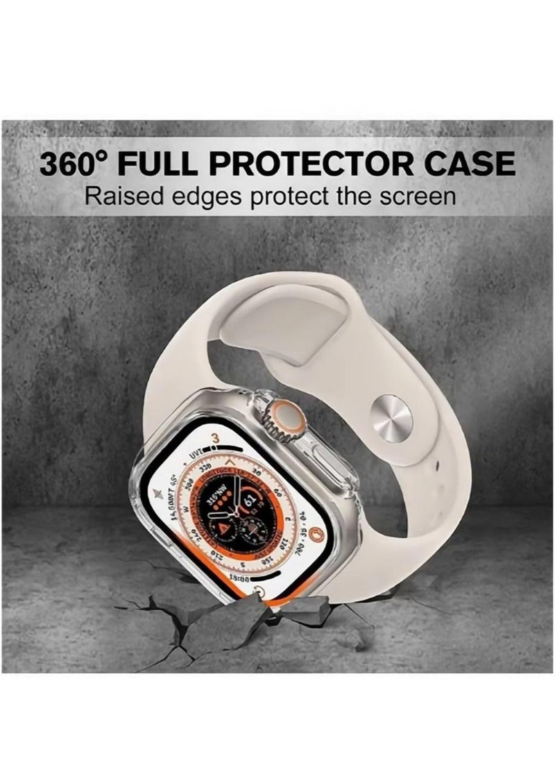 Compatible with Apple Watch Ultra Screen Protector Case Soft Plated TPU All Around Scratch-Proof Screen Protector Cover Shockproof case for 49mm