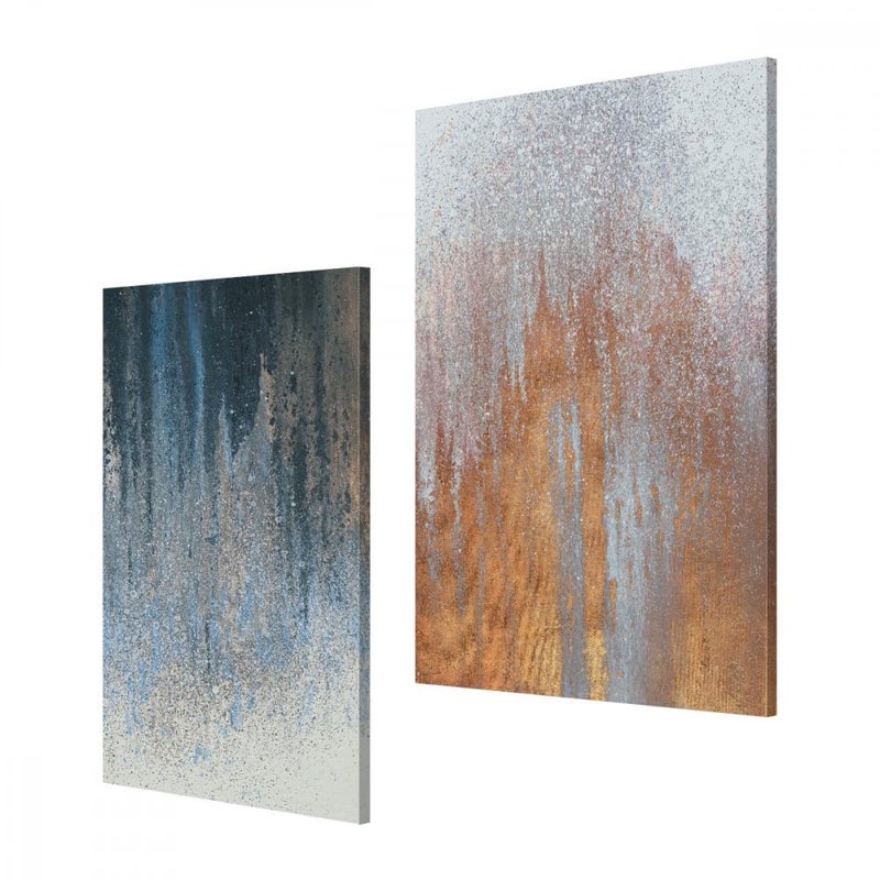 ماركتنا لوحة قماشية ثنائية بتصميم تجريدي بمقاس اجمالي 80×60 سم - Image 2