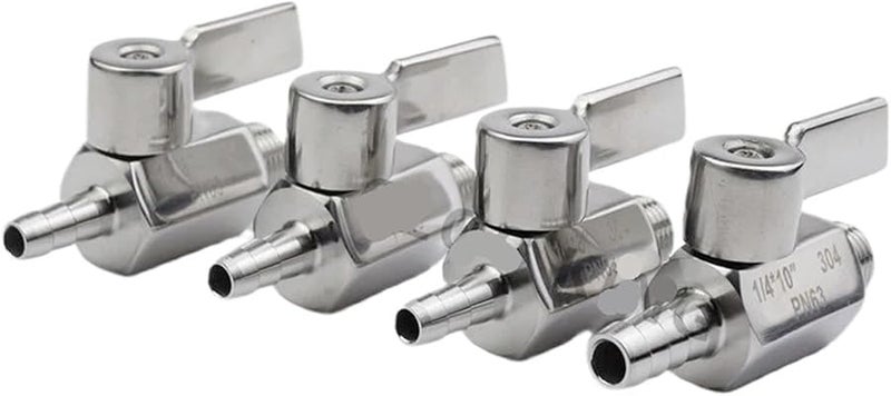 3 8 Inch Male Thread 12mm Barb 2 Way Mini Ball Valve Stainless Steel 304 - Image 2