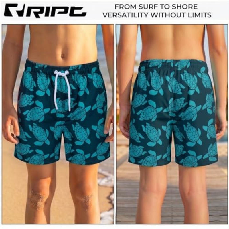 Ript Essentials Boy's Ript Essentials Boy's Quick Dry Uv 50 Sun Protection Peach Finish Swimming Swim Shorts Trunks Swim Trunks pack of 1 - Image 2