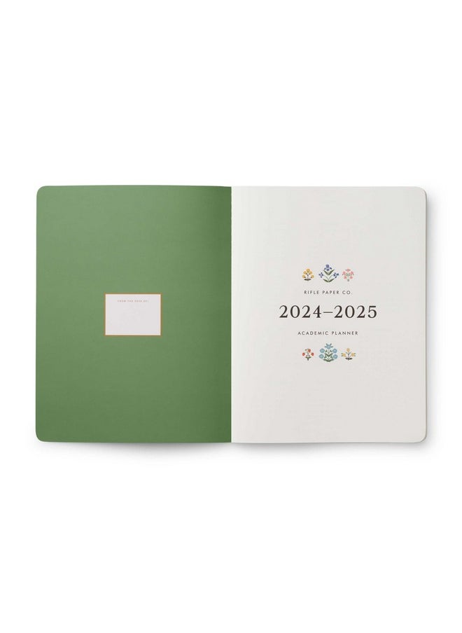 Rifle Paper Co. RIFLE PAPER CO. 2025 12-Month Academic Planner | August 2024 - July 2025, Thread-Stitch Binding, Features Metallic Gold Foil Accents, Includes Monthly Pages and Note Section (9.75" L X 7.75" W), Estee  - Image 2