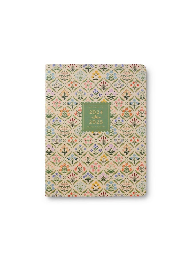 Rifle Paper Co. RIFLE PAPER CO. 2025 12-Month Academic Planner | August 2024 - July 2025, Thread-Stitch Binding, Features Metallic Gold Foil Accents, Includes Monthly Pages and Note Section (9.75" L X 7.75" W), Estee  - Image 1