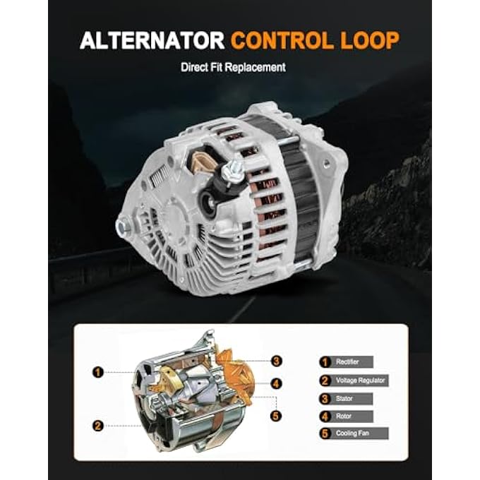 ASAPE New Alternator Fit for 2007-2010 for Nissan Altima 3.5L 2009-2014 for Nissan Murano 3.5L, Replace OE 11341 11557 - Image 3