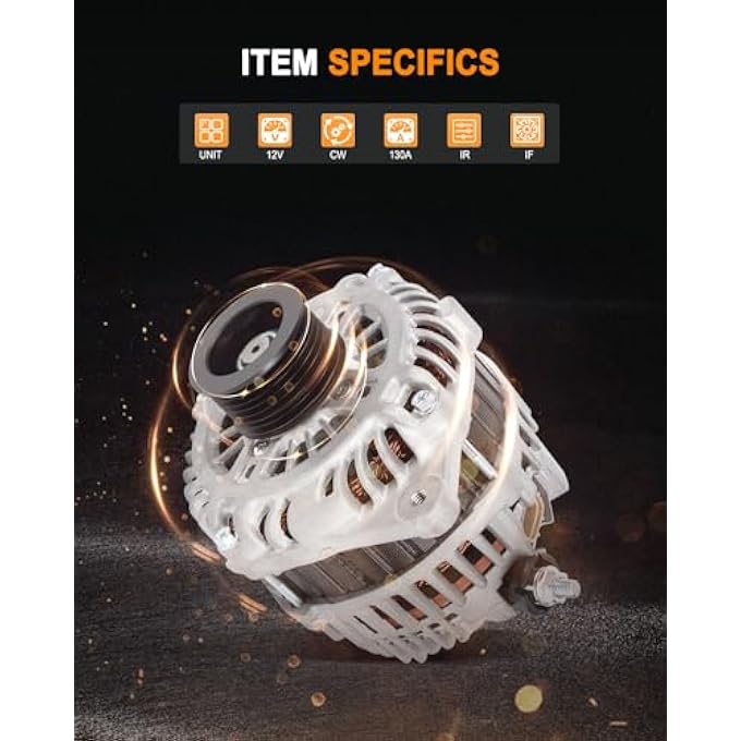 ASAPE New Alternator Fit for 2007-2010 for Nissan Altima 3.5L 2009-2014 for Nissan Murano 3.5L, Replace OE 11341 11557 - Image 2