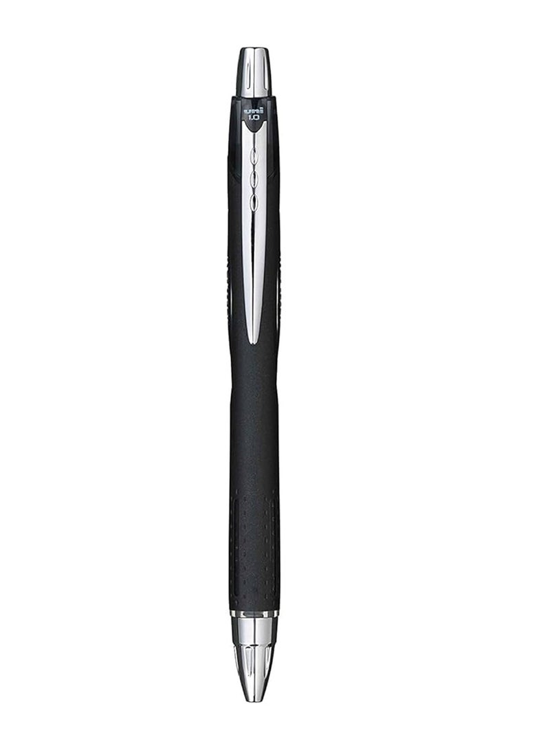 Uniball 1-Piece Jetstream Retractable Rollerball Pen 1.0mm Tip Black Ink - Image 1