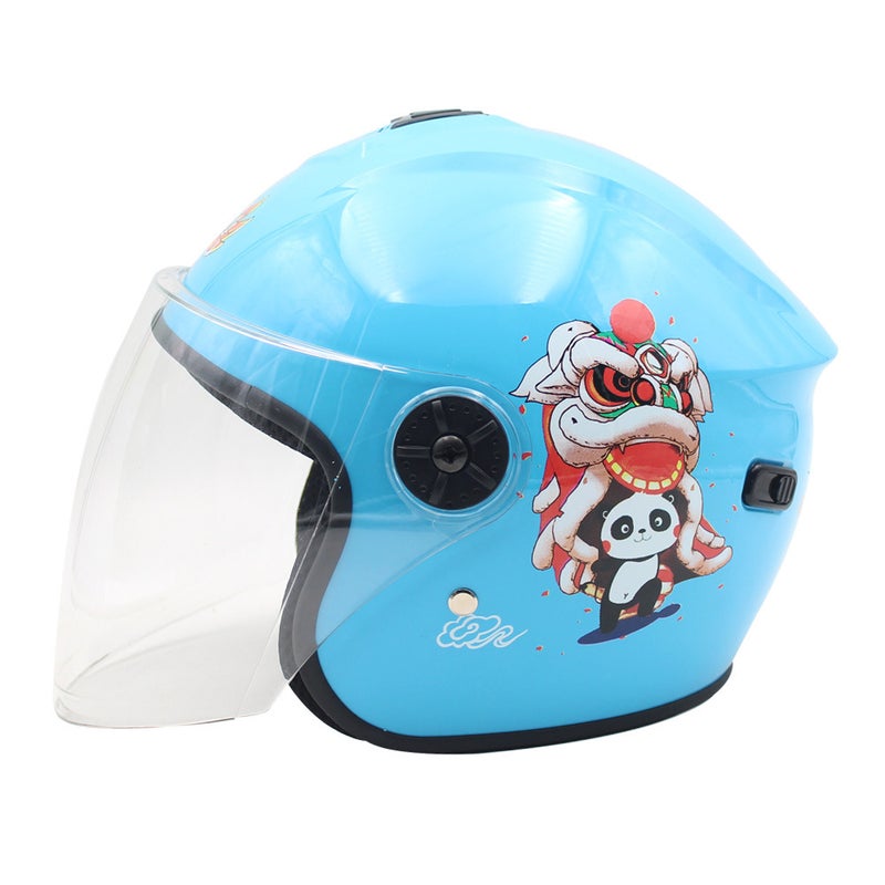 Export childrens cartoon helmet electric battery car Boys and Girls baby helmet universal riding big children protective helmet Blue national tide 