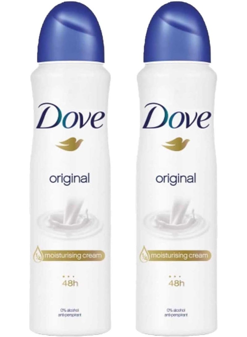 Dove Original Deodorant Body Spray, 250ml, Pack of 2