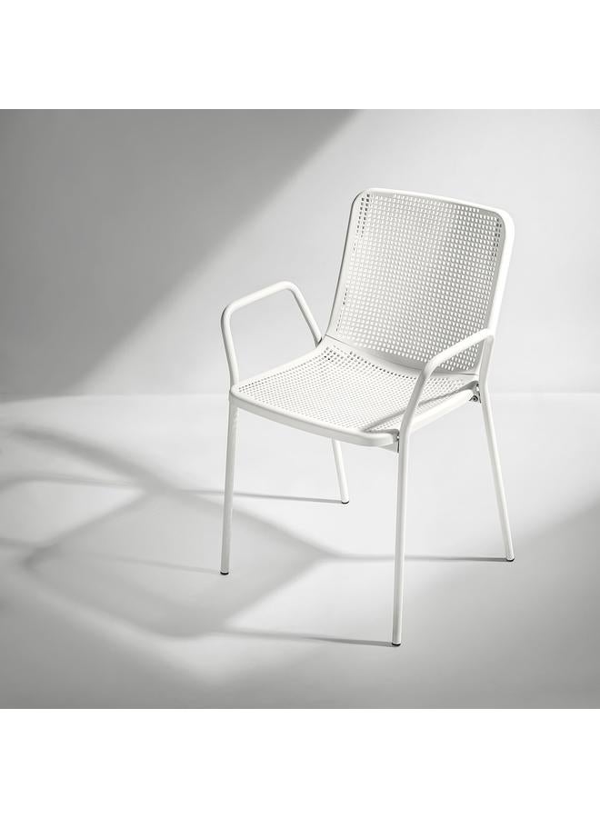 Zaboon Chair With Armrests, Outdoor, White - Image 2