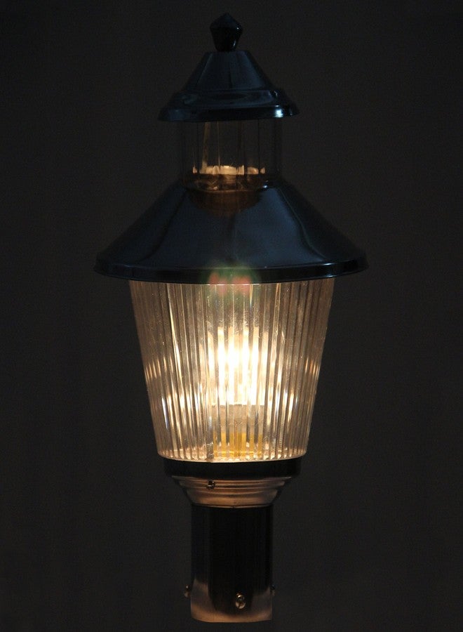 Lexton DL-039 Chrome Vintage Hemi-Spherical Lamp Post (Transluscent) - Image 4
