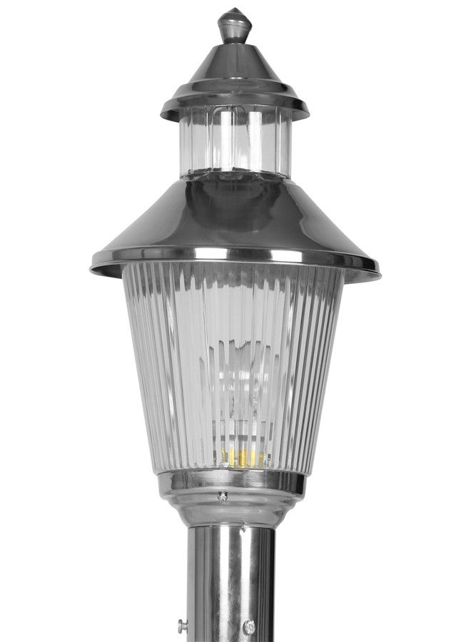 Lexton DL-039 Chrome Vintage Hemi-Spherical Lamp Post (Transluscent) - Image 3