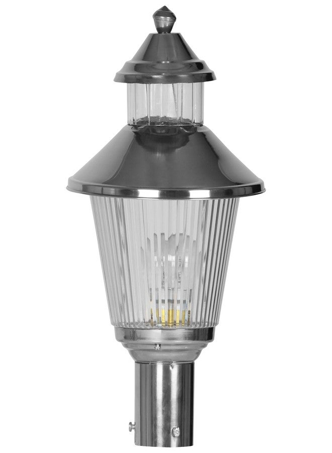 Lexton DL-039 Chrome Vintage Hemi-Spherical Lamp Post (Transluscent) - Image 2