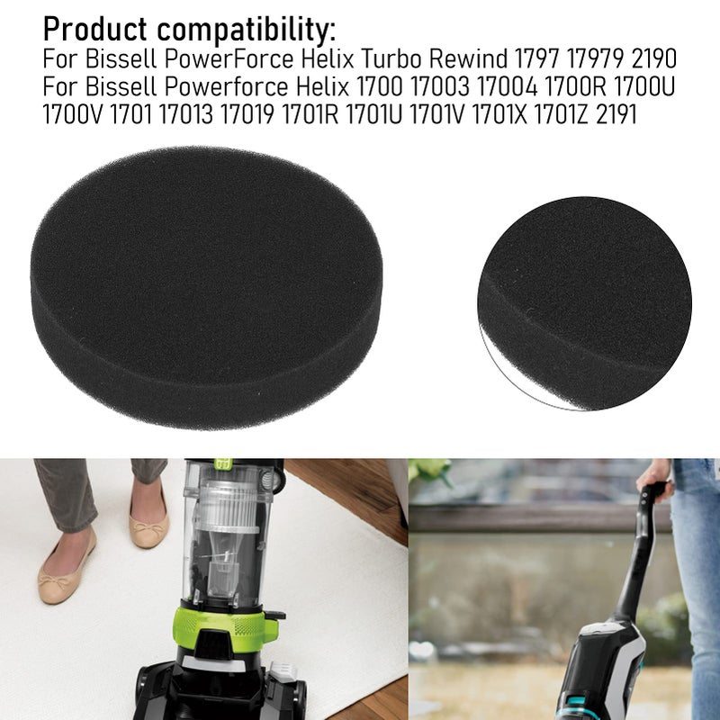 مرشح قابل للغسل متوافق مع Bissell Powerforce Helix Turbo Rewind - Image 4