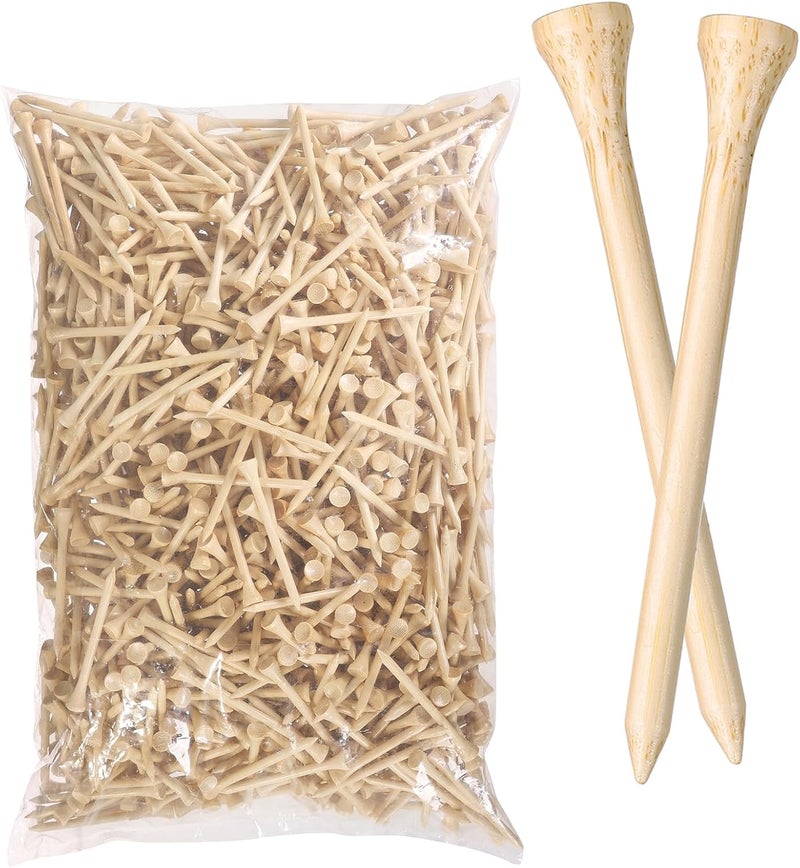 weyleity Bamboo Golf Tees 1000/500/250 PCS 2-3/4 & 3-1/4 inch Length | Bamboo Golf Tees, 7X Stronger Than Wood Golf Tees, Reduce Friction & Side Spin - Image 1