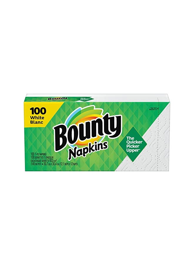 Bounty مناديل باونتي المبطنة، 1-طبقة، 12.1 إنش × 12 إنش، 100/عبوة، بيضاء - Image 1