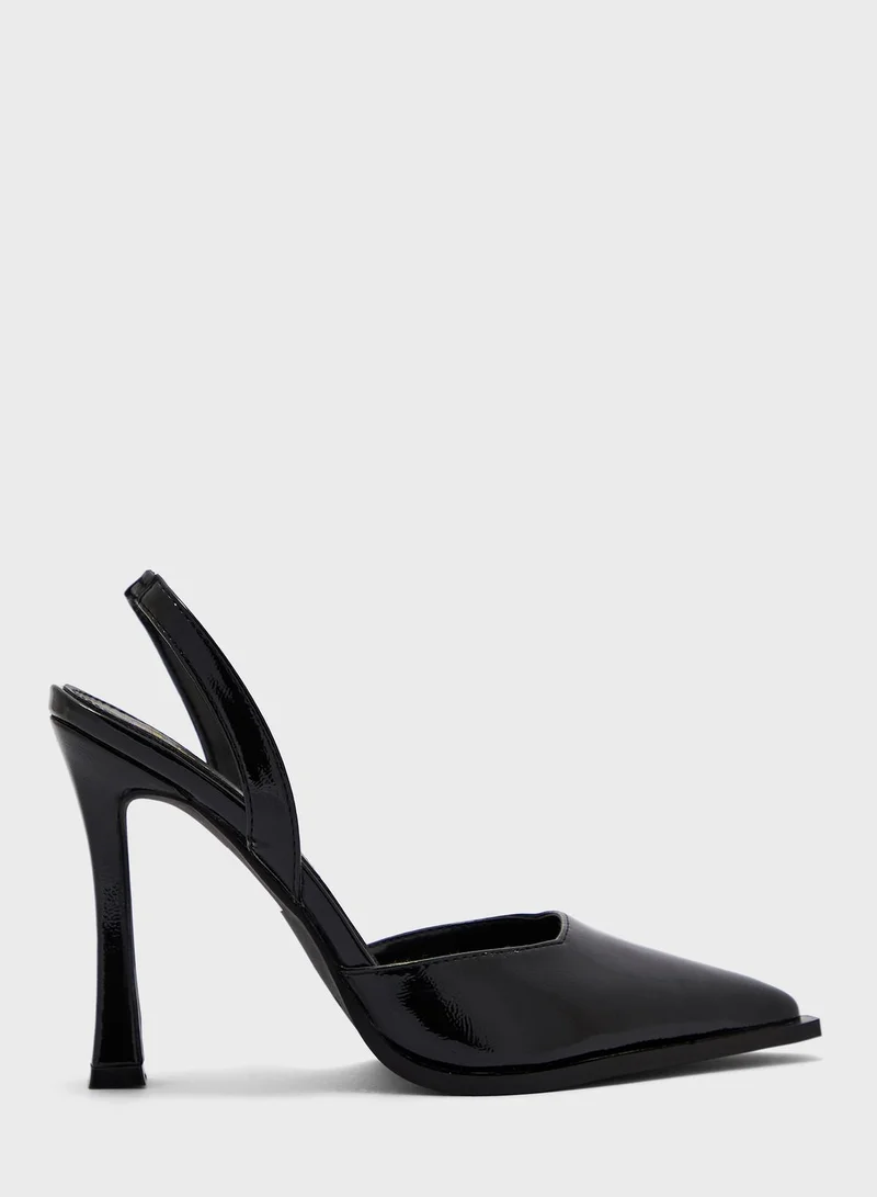 Ginger Patent Back Strap Pump