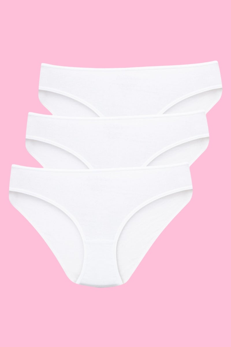 Arma Yıldız Girl Panties White 3-Pack 100% Cotton  - Image 2