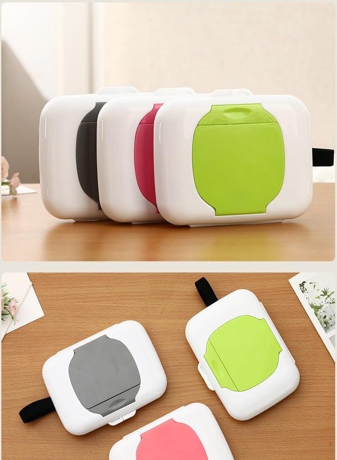 Pluzmecalm 2Pcs Travel Wipe Holder Grey Green Reusable Wet Wipe Container Box Strollers Hanging Wipes Dispensers Wipe Case Safe Wet Storage - Image 5