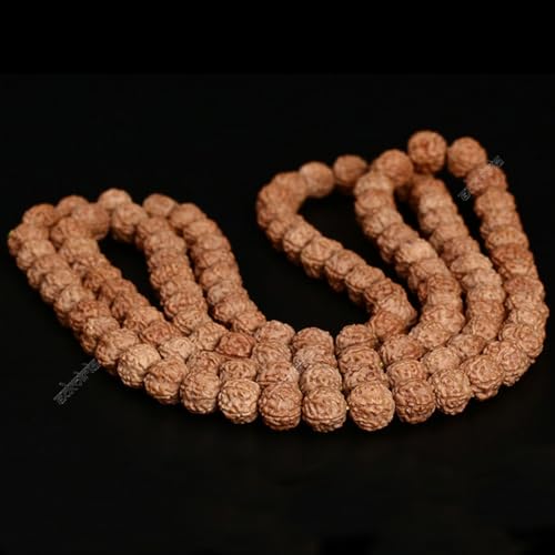 EDMIRIA Rudraksha 5 Mukhi Natural Five Mukhi Rudraksha Panchmukhi Brown Round Beads Meditation Yoga Wrist Mala Stretchable Band Style Bracelet for Men and Women (108 Beads 11mm Bracelet) - Image 5