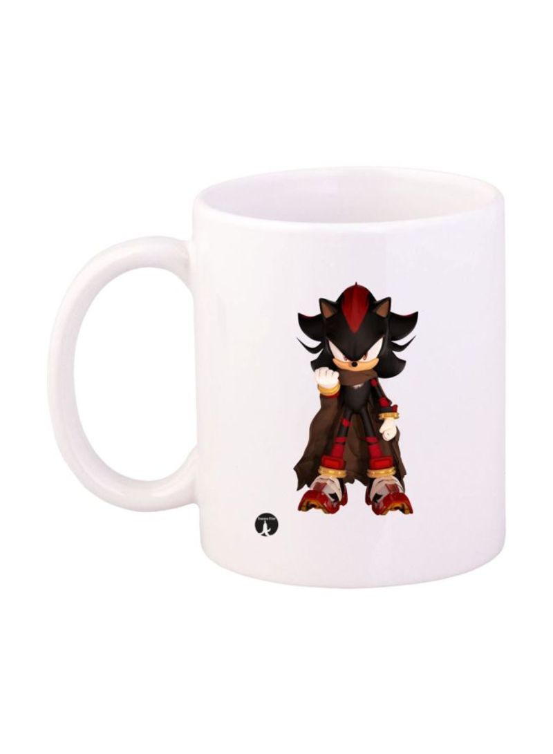 Sonic Video Game Printed Mug White/Black/Red
