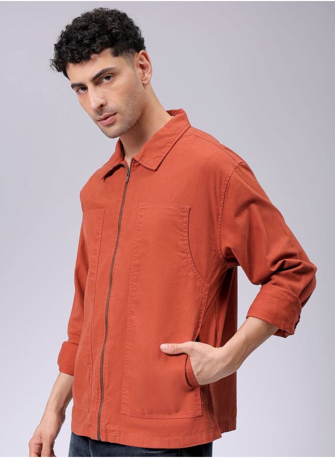 The Indian Garage Co Men Relaxed Solid Carpenter Trucker Jacket  - Image 3