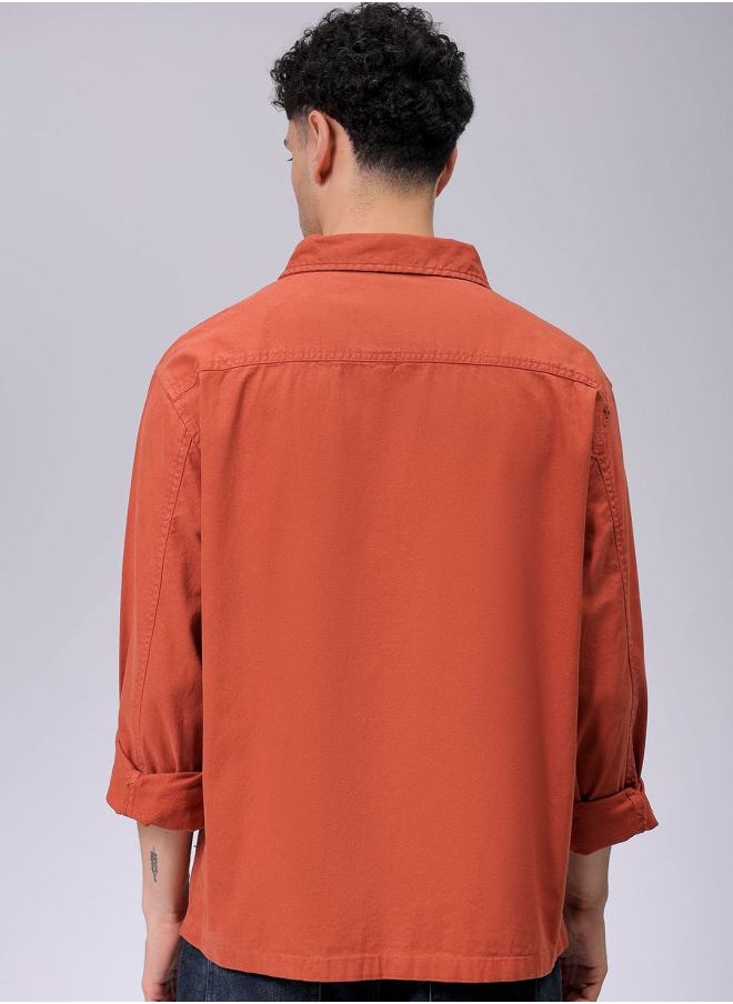 The Indian Garage Co Men Relaxed Solid Carpenter Trucker Jacket  - Image 2