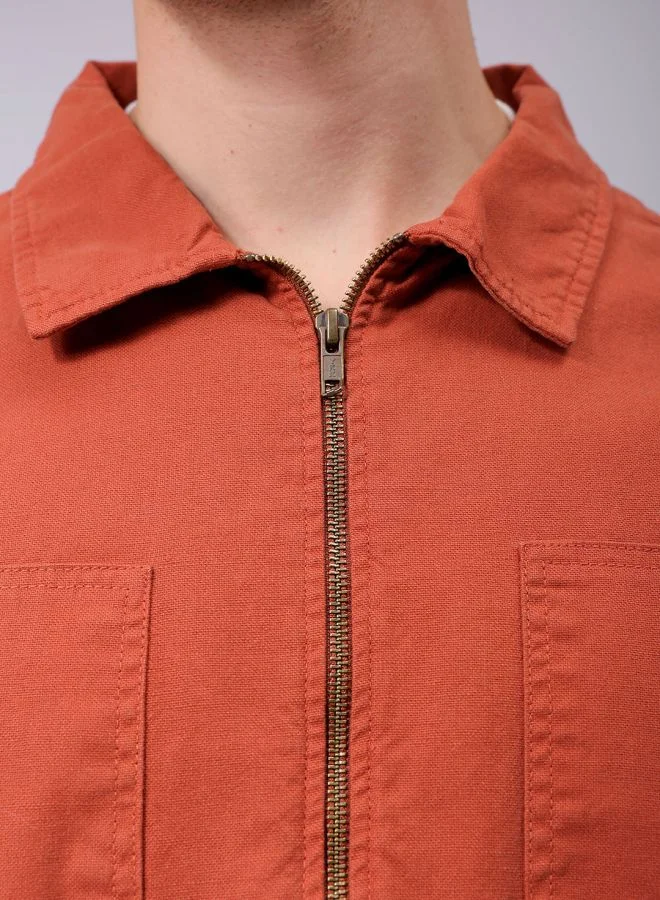 The Indian Garage Co Men Relaxed Solid Carpenter Trucker Jacket