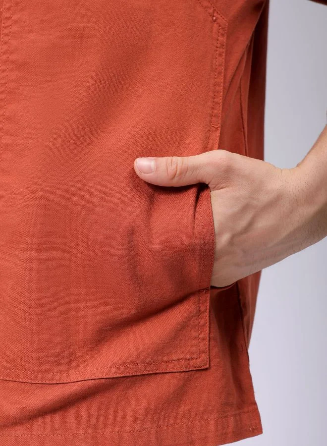 The Indian Garage Co Men Relaxed Solid Carpenter Trucker Jacket