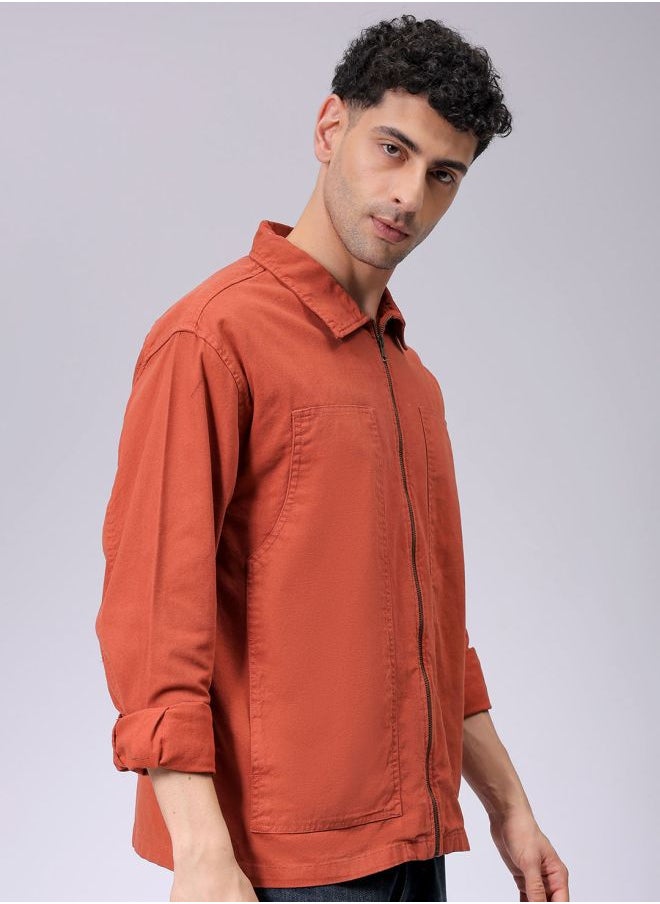 The Indian Garage Co Men Relaxed Solid Carpenter Trucker Jacket  - Image 4