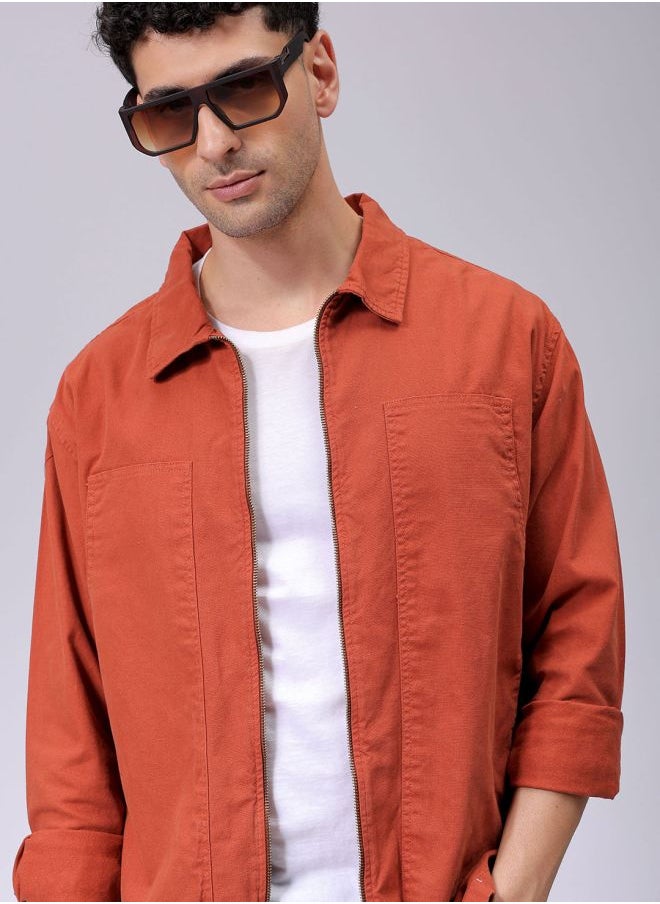 The Indian Garage Co Men Relaxed Solid Carpenter Trucker Jacket  - Image 1