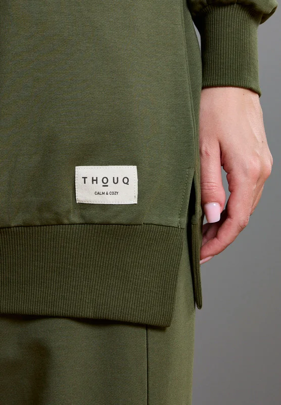 Thouq Drop Shoulder Long Line Sweatshirt