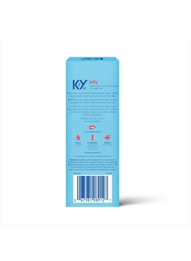 K-Y جيل مائي للتزليق، مزلق شخصي، تركيبة مائية، آمن للاستخدام مع الواقيات الذكرية اللاتكس، للرجال والنساء والأزواج، 4 أونصة سائلة (عبوة من 6) - Image 3