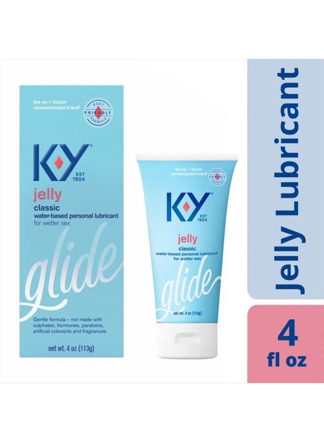 K-Y جيل مائي للتزليق، مزلق شخصي، تركيبة مائية، آمن للاستخدام مع الواقيات الذكرية اللاتكس، للرجال والنساء والأزواج، 4 أونصة سائلة (عبوة من 6) - Image 2