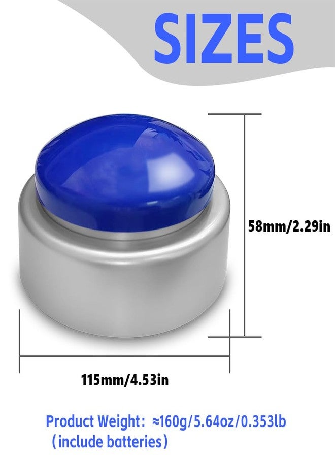 MAUJOY Extra Large Talking Button Clock(Blue-Silver,4.33 * 2.36 inches) Alarm Clock with Time, Day & Date Announcement, Volume Control - Ideal Gift for Parents, Seniors, Elderly & Blind Individuals - Image 4