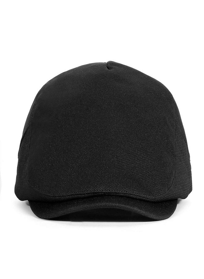 FALETO Men's Flat Ivy Gatsby Newsboy Hat Winter Spring Autumn Driving Cabbie Hunting Cap Black - Image 3