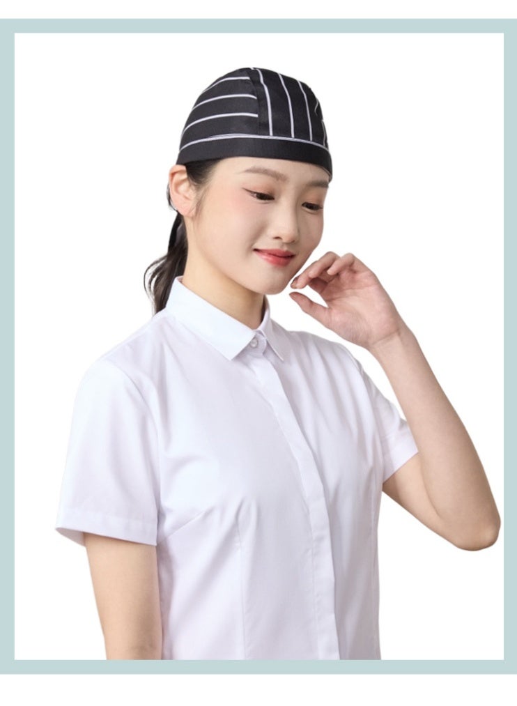 Chefs Hat Adjustable Tie Chef Cap Breathable Cooking Kitchen Hat for Women Men - Image 2