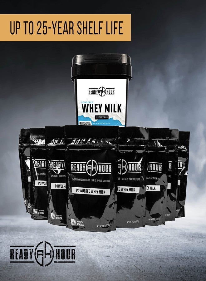 Ready Hour, Bulk Powdered Milk, Real Non-Perishable Whey, 25-Year Shelf Life, Portable Emergency and Adventure Food Supply, Durable Flood Safe Container, 144 Servings - Image 5