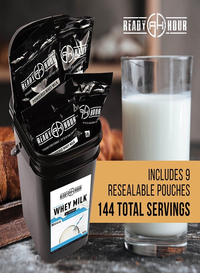 Ready Hour, Bulk Powdered Milk, Real Non-Perishable Whey, 25-Year Shelf Life, Portable Emergency and Adventure Food Supply, Durable Flood Safe Container, 144 Servings - Image 3