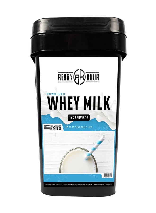 Ready Hour, Bulk Powdered Milk, Real Non-Perishable Whey, 25-Year Shelf Life, Portable Emergency and Adventure Food Supply, Durable Flood Safe Container, 144 Servings - Image 1