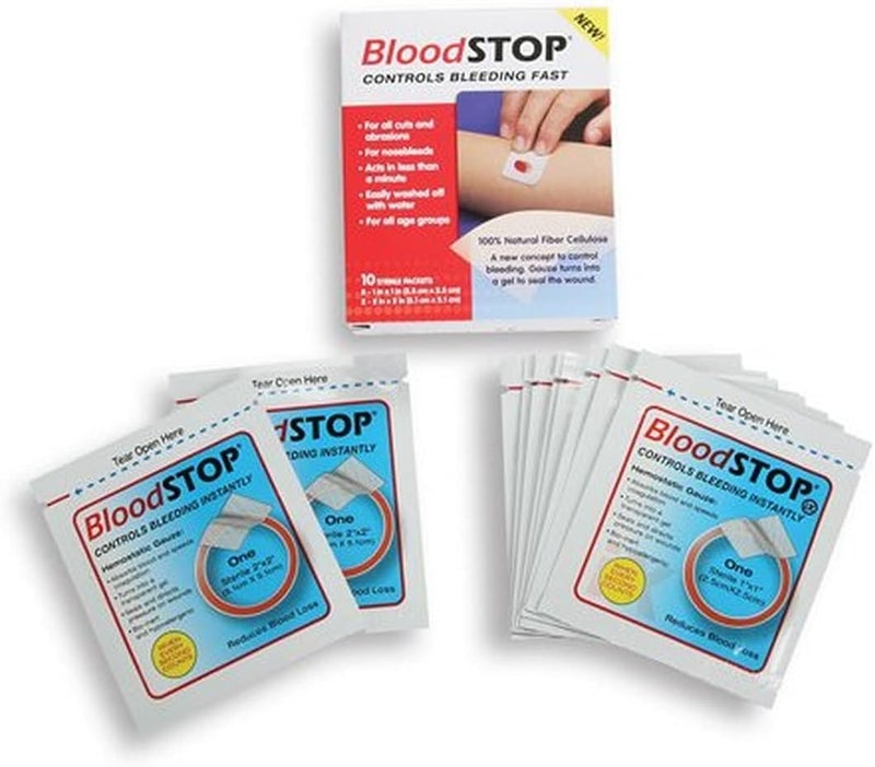 Cramer BloodStop 10 Piece Combo Pack - Fast Acting First Aid Supplies for Minor Lacerations and Wounds - Image 1