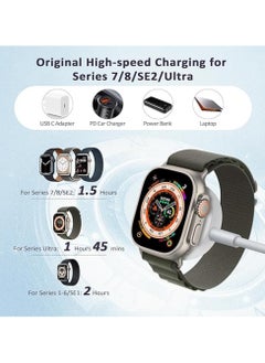 keloray Fast Charging USB C Watch Charger Cord Compatible for Apple Watch, Magnetic Watch Charging Cable Compatible for Watch Series 9/8/7/Ultra/Ultra2/SE2/6/5/4/3/2/1/SE1, Type C Cord  - Image 3