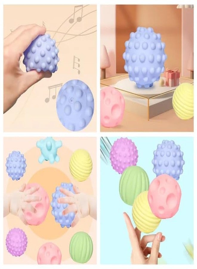Sawkirp darshraj Sensory Ball Set for Babies, 6 Pieces, Multi-Textured Soft Balls, Multi-Color - Image 3