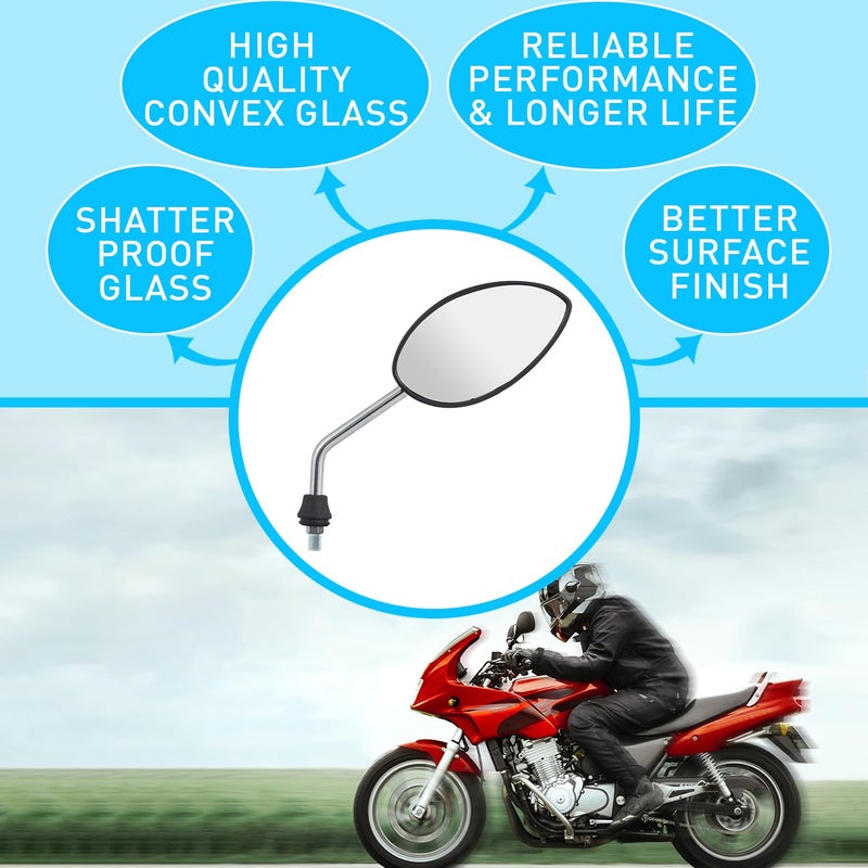 UNO Minda RV-7003R REAR VIEW MIRROR - RH for YAMAHA FASCINO - Image 3