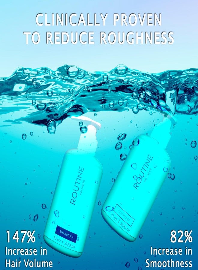 Routine Wellness Premium Keratin Shampoo & Conditioner | Professional Hair Repair & Smoothing Duo for Dry, Frizzy & Damaged Hair | Strengthens, Softens & Adds Shine | Sulfate-Free Luxury Care for Men & Women | Salon-Quality Smooth, Healthy, Manageable Hair - Image 3